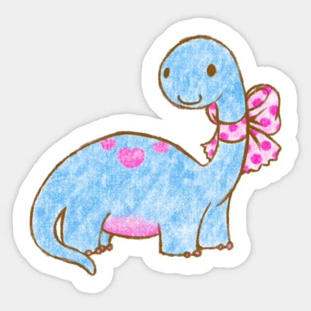 Ribbon Dinosaur Sticker by BonBonBunny